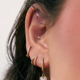Brinco Argola Sugar - Ouro 18K | SILLENE - uso