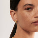 Brinco Argola Texturizada Pequena - Ouro 18K | SILLENE