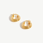 Brinco Argola Texturizada Pequena - Ouro 18K | SILLENE
