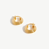 Brinco Argola Texturizada Pequena - Ouro 18K | SILLENE