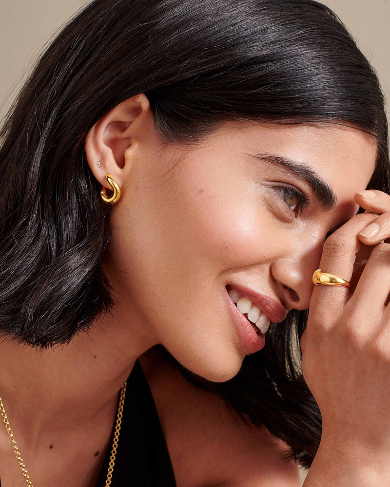 Brinco Argola Twist - Ouro 18K | SILLENE