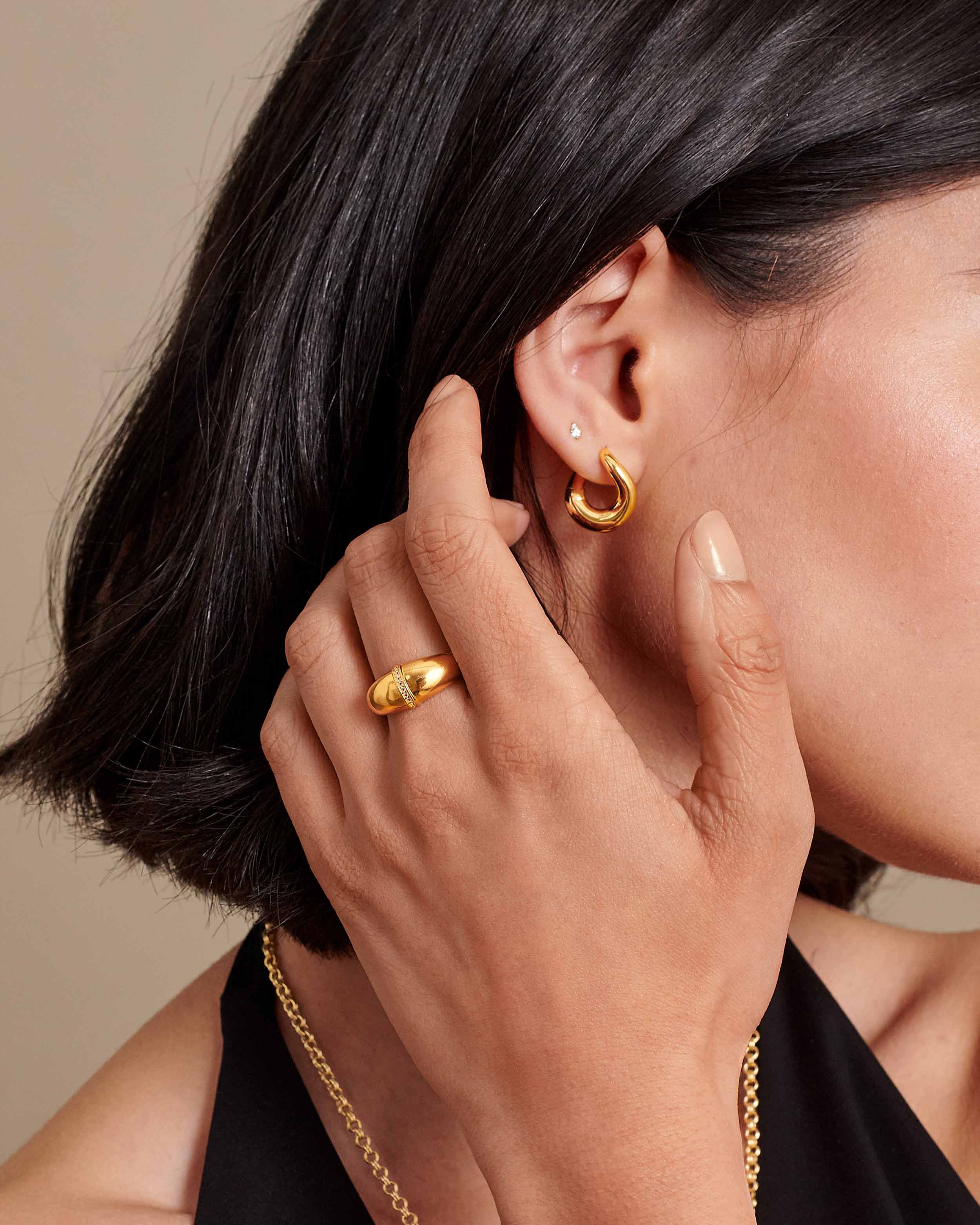 Brinco Argola Twist - Ouro 18K | SILLENE