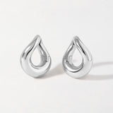 Brinco Argola Twist - Prata | SILLENE