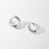 Brinco Argola Twist - Prata | SILLENE