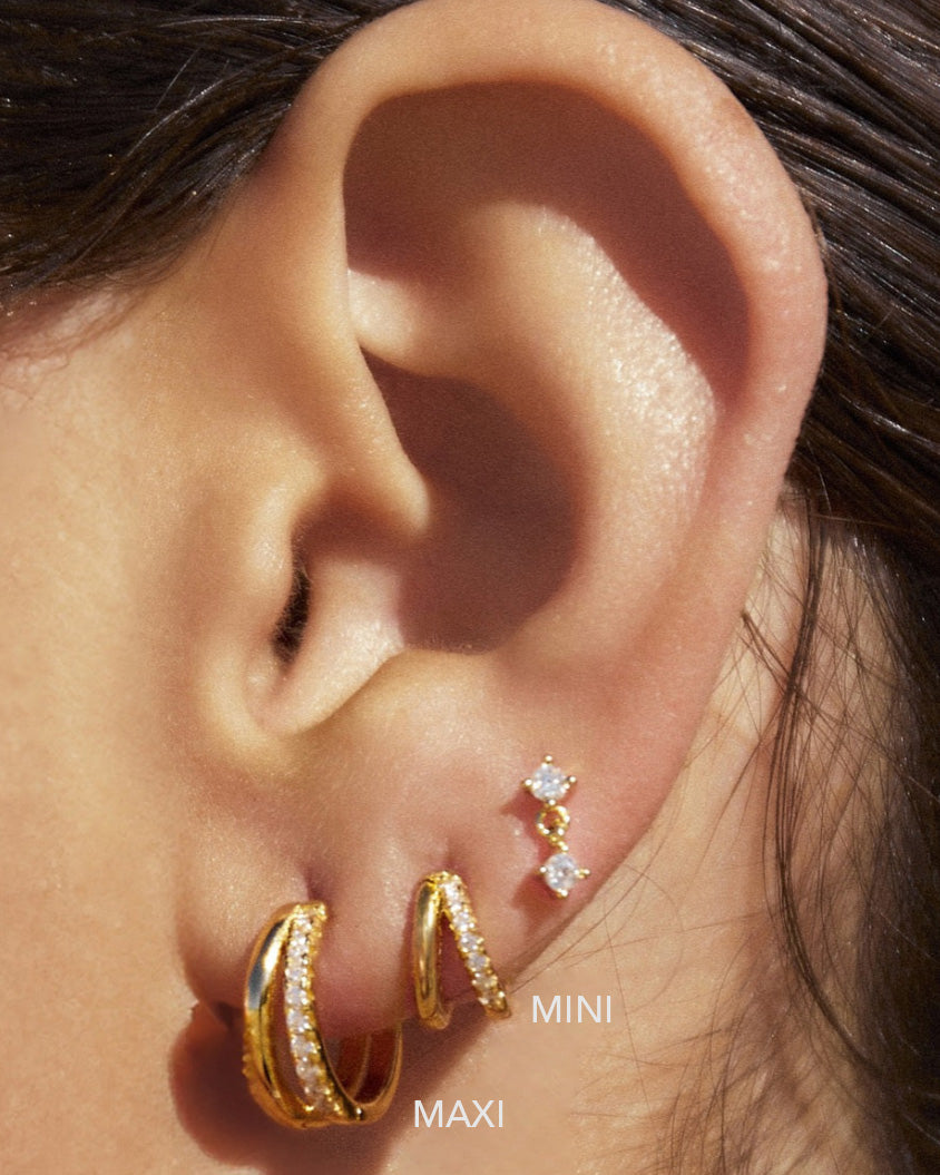 Brinco Argola Winnie - Ouro 18K | SILLENE - tamanhos