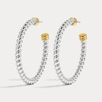 Brinco Argola XL Sierra Rope Bicolor - Prata | SILLENE