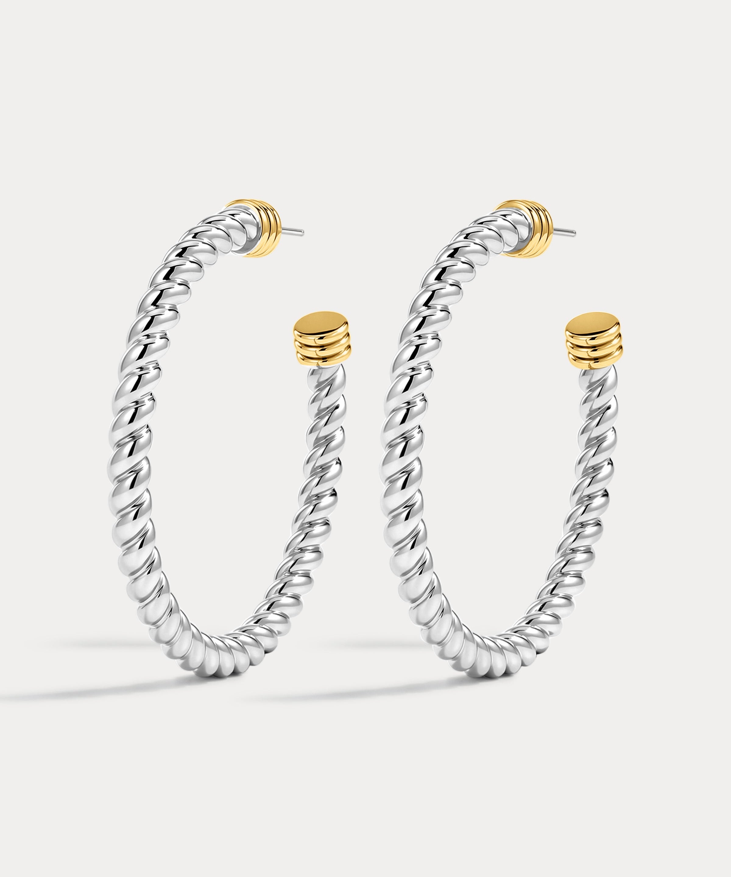 Brinco Argola XL Sierra Rope Bicolor - Prata | SILLENE