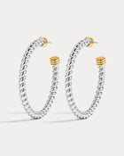 Brinco Argola XL Sierra Rope Bicolor - Prata | SILLENE