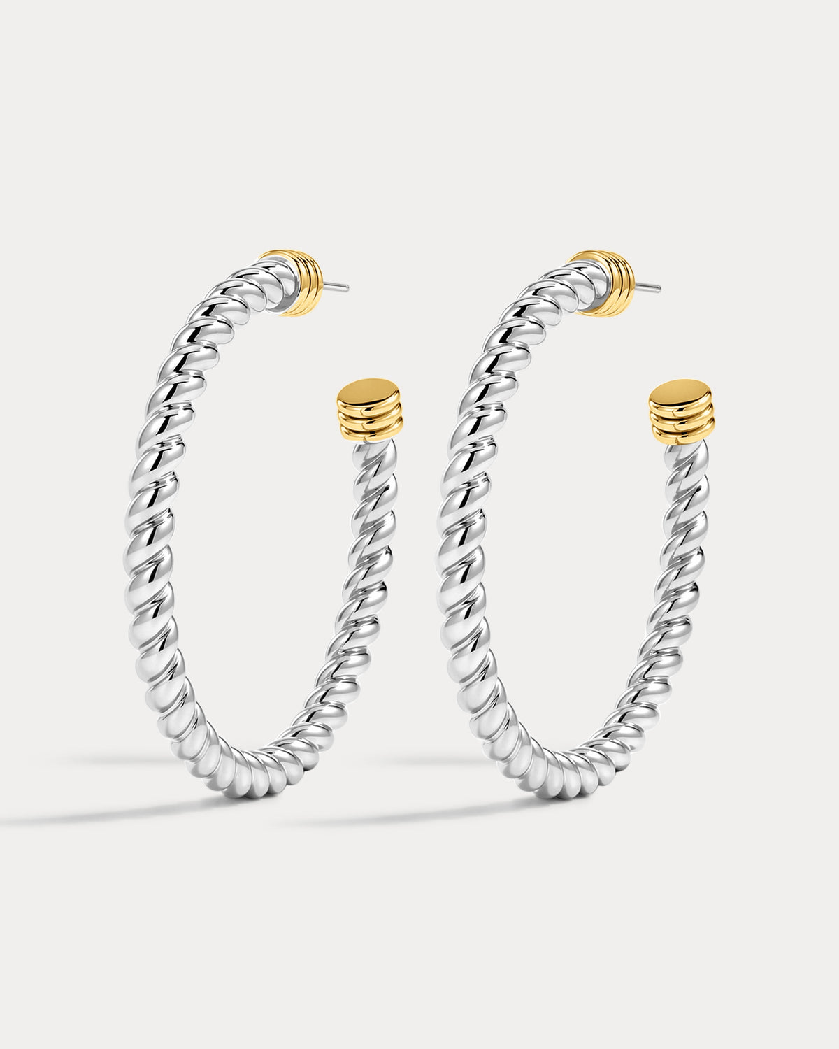Brinco Argola XL Sierra Rope Bicolor - Prata | SILLENE