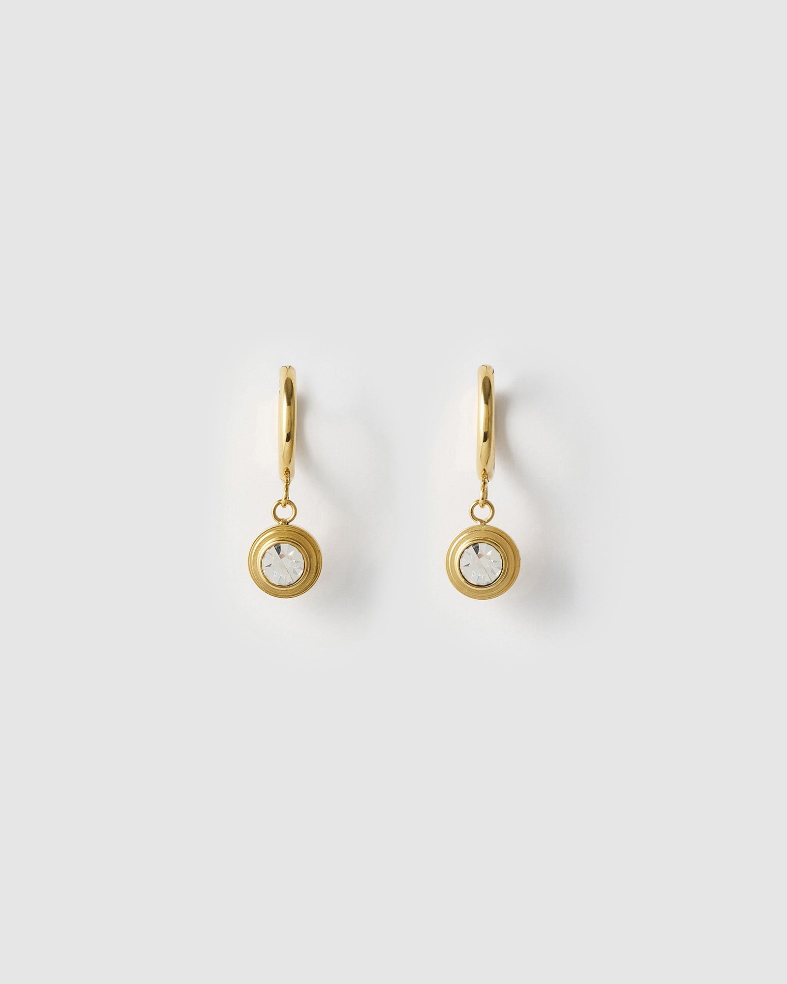 Brinco Asher Cristal - Ouro 18K | SILLENE