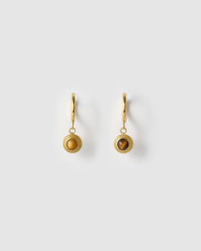 Brinco Asher Olho de Tigre - Ouro 18K | SILLENE