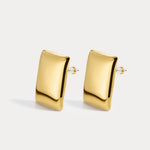 Brinco Biarritz Retangular - Ouro 18K | SILLENE