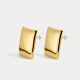 Brinco Biarritz Retangular - Ouro 18K | SILLENE