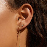 Brinco Bonnie Estrela - Ouro 18K | SILLENE - uso
