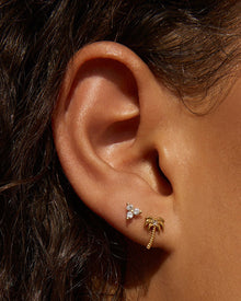 Brinco Cassia Pedra - Ouro 18K | SILLENE - uso