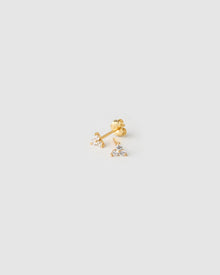 Brinco Cassia Pedra - Ouro 18K | SILLENE
