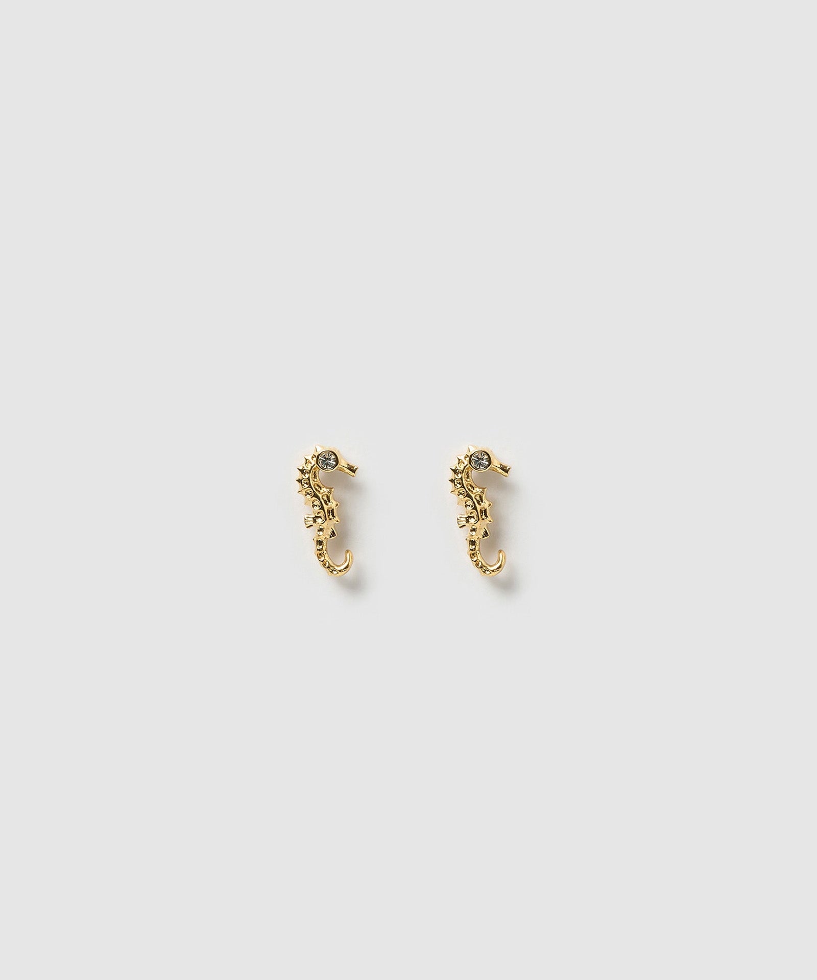 Brinco Cavalo-Marinho com Zircônia - Ouro 18K | SILLENE