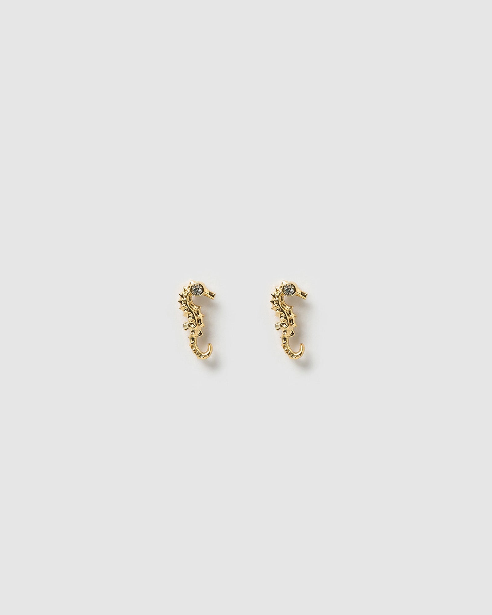 Brinco Cavalo-Marinho com Zircônia - Ouro 18K | SILLENE
