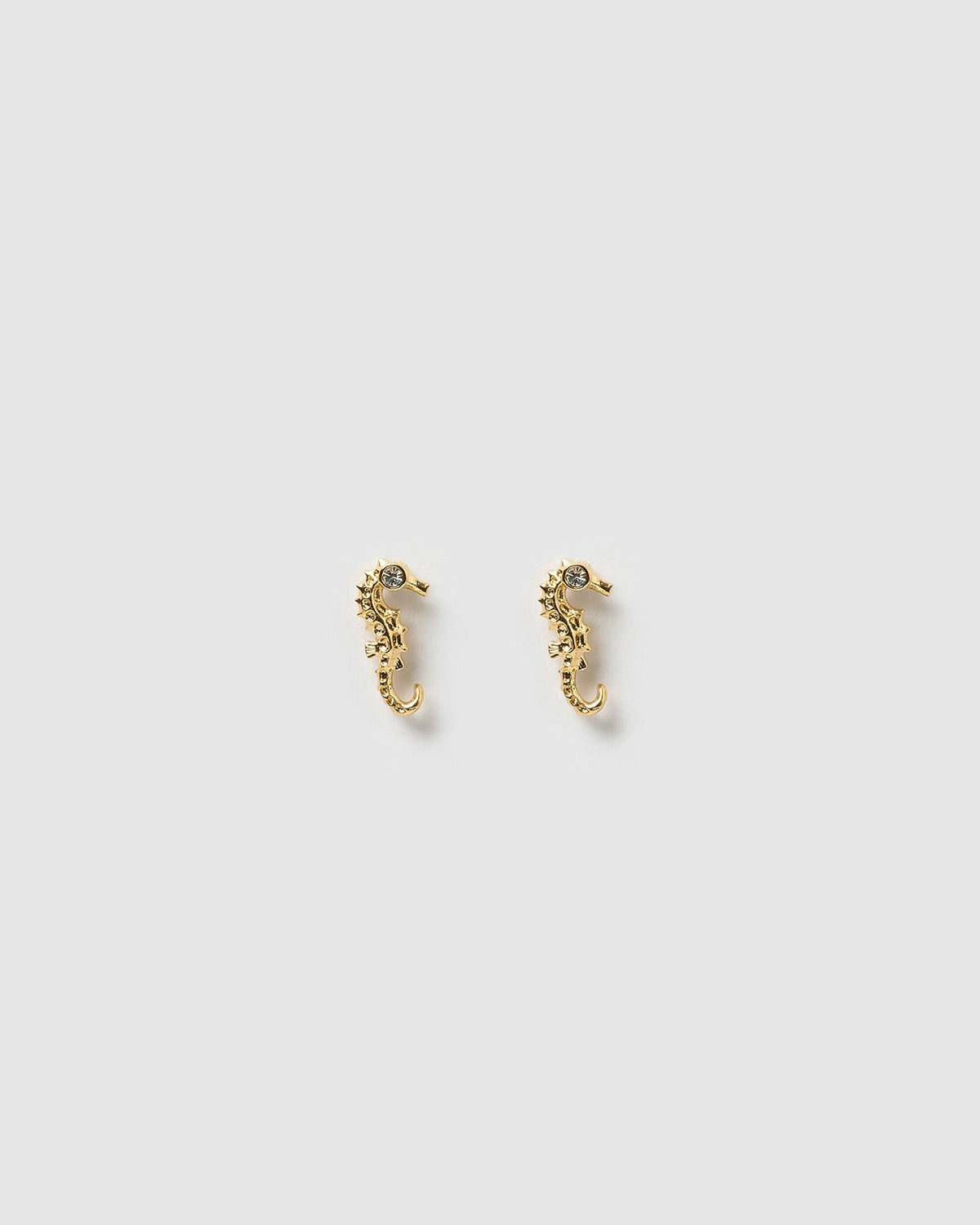 Brinco Cavalo-Marinho com Zircônia - Ouro 18K | SILLENE