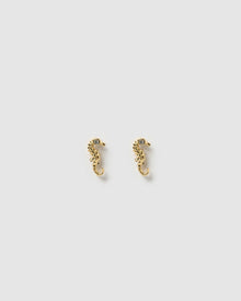 Brinco Cavalo-Marinho com Zircônia - Ouro 18K | SILLENE