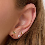 Brinco Cereja Cherry Bomb - Ouro 18K | SILLENE - uso