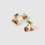 Brinco Cereja Cherry Bomb - Ouro 18K | SILLENE
