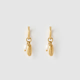 Brinco Concha Coralie Pérola - Ouro 18K | SILLENE