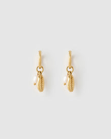 Brinco Concha Coralie Pérola - Ouro 18K | SILLENE