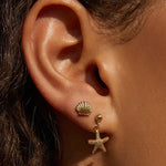 Brinco Concha Shelli de Pino - Ouro 18K - detalhe 02 | SILLENE