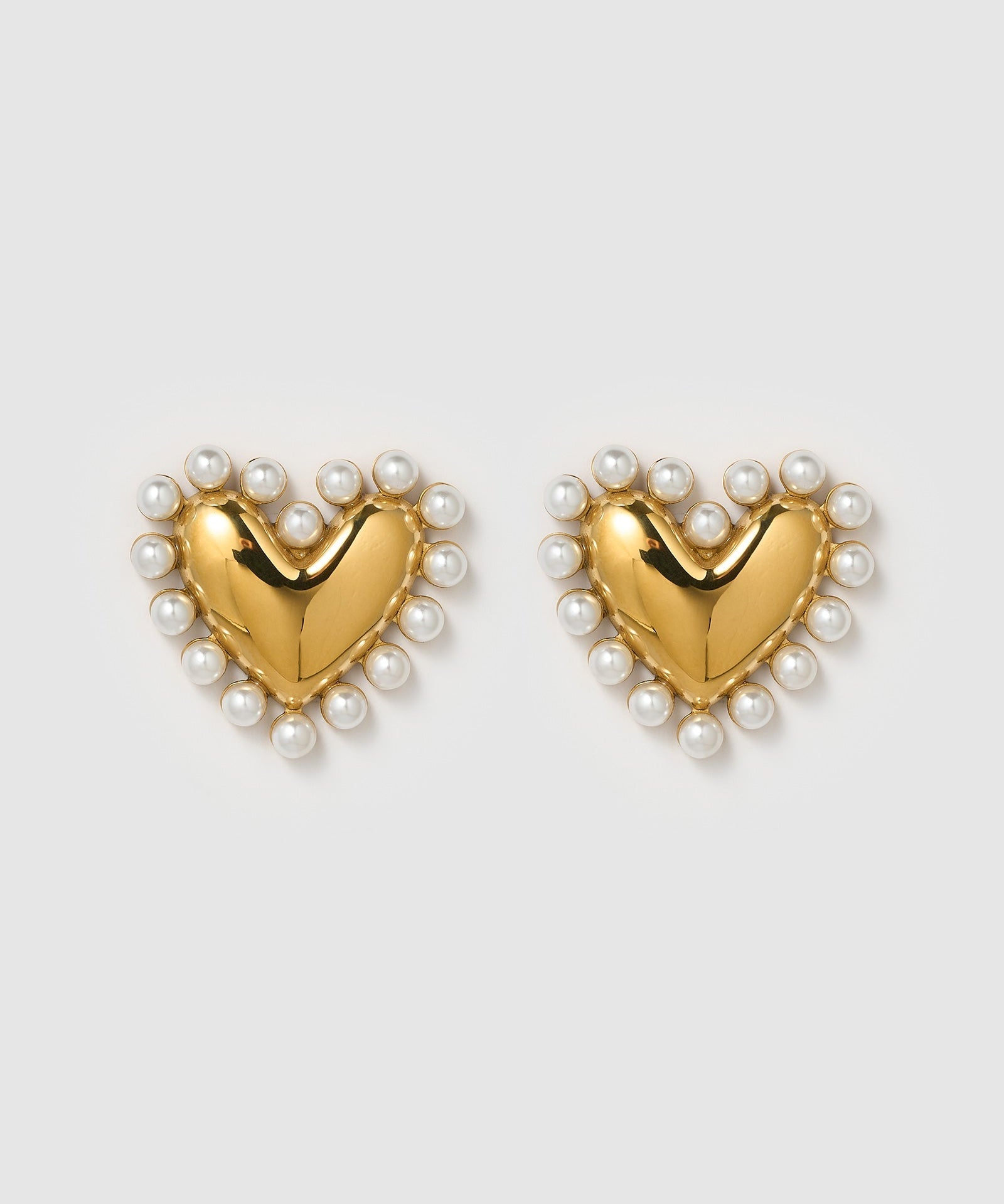Brinco Coração Dolly Pérola - Ouro 18K | SILLENE