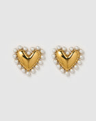 Brinco Coração Dolly Pérola - Ouro 18K | SILLENE