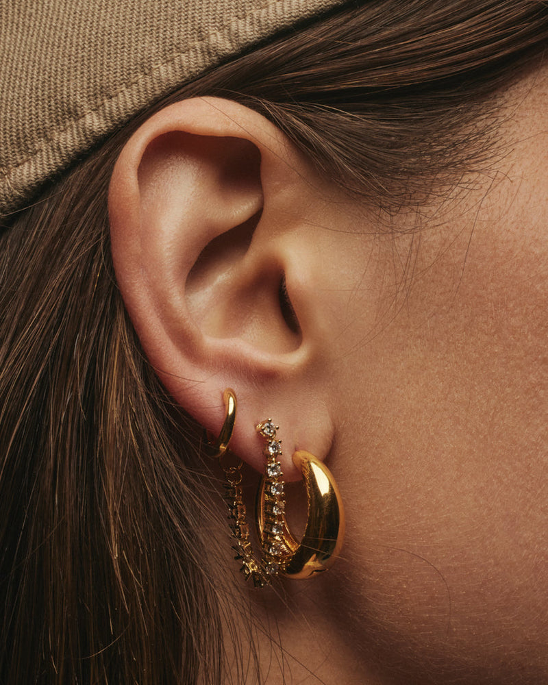 Brinco Corrente Ballier - Ouro 18K | SILLENE - uso