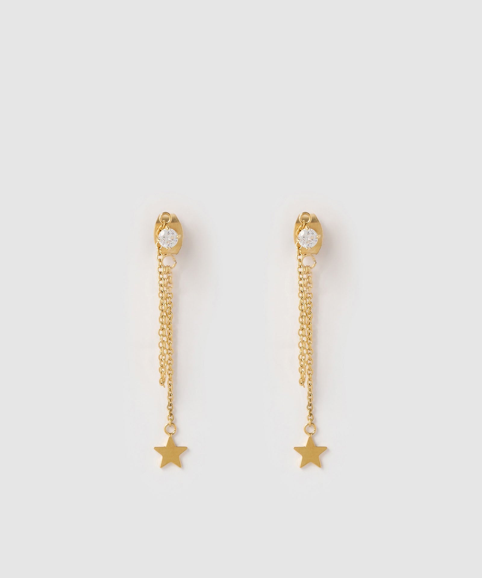 Brinco Corrente Estrela Starla - Ouro 18K | SILLENE