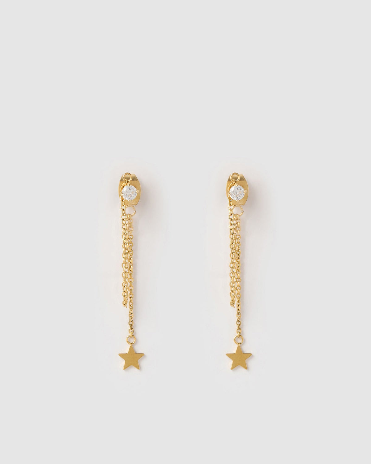 Brinco Corrente Estrela Starla - Ouro 18K | SILLENE