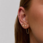 Brinco Corrente Mia - Ouro 18K | SILLENE - uso