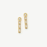 Brinco Cravejado Gota Pequena - Ouro 18K | SILLENE
