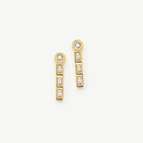 Brinco Cravejado Gota Pequena - Ouro 18K | SILLENE