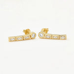 Brinco Cravejado Gota Pequena - Ouro 18K | SILLENE