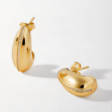 Brinco Cúpula Pavê - Ouro 18K | SILLENE