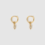 Brinco Daisy Esmeralda - Ouro 18K | SILLENE