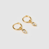 Brinco Daisy Esmeralda - Ouro 18K | SILLENE