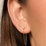 Brinco Dionne - Ouro 18K | SILLENE - uso