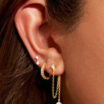 Brinco Dionne - Ouro 18K | SILLENE - uso