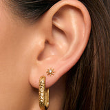 Brinco Elo Farrah - Ouro 18K | SILLENE - uso