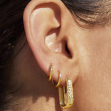 Brinco Elo Farrah - Ouro 18K | SILLENE - uso