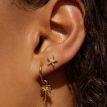 Brinco Estrela-do-Mar de Pino - Ouro 18K - detalhe 04 | SILLENE