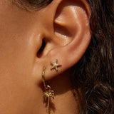 Brinco Estrela-do-Mar de Pino - Ouro 18K - detalhe 04 | SILLENE