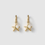 Brinco Estrela do Mar Laguna Pérola - Ouro 18K | SILLENE