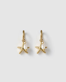 Brinco Estrela do Mar Laguna Pérola - Ouro 18K | SILLENE