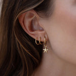 Brinco Estrela-do-Mar - Ouro 18K | SILLENE - uso